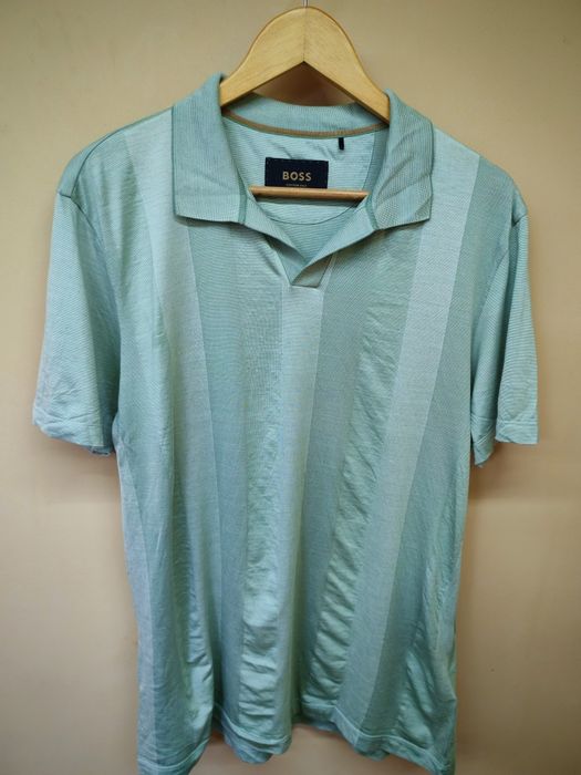 Шовкове поло BOSS Cotton Silk Оригінал Розмір L