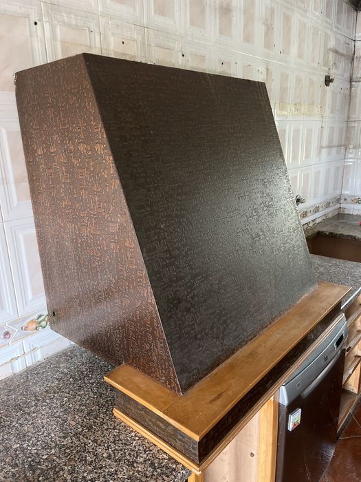 Chaminé com laminado em cobre