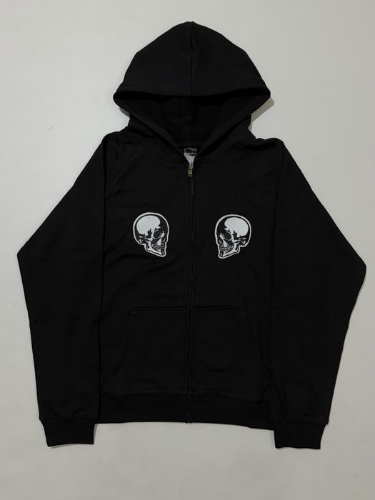 Зип худи Number Nine Skull Black Skeleton Zip Hoodie