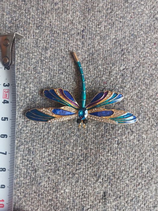 Broszka ważka dwa kolory