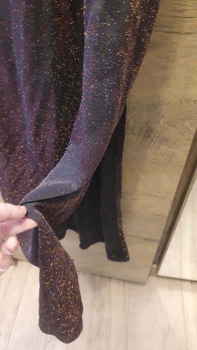 Sukienka Hennes XS/S błyszcząca złota karnawał studniówka wesele