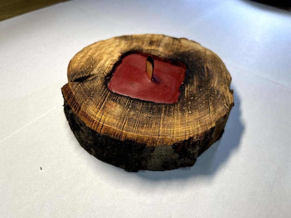 Свічки з дерева і натурального воску