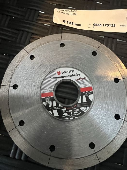 Tarcza diamenttowa do   płytek firmy Wurth125