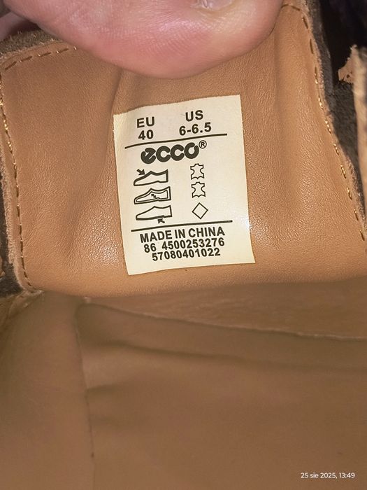 Sztos Mokasyny Ecco Buty Skóra super stan 40,41  6;6,5