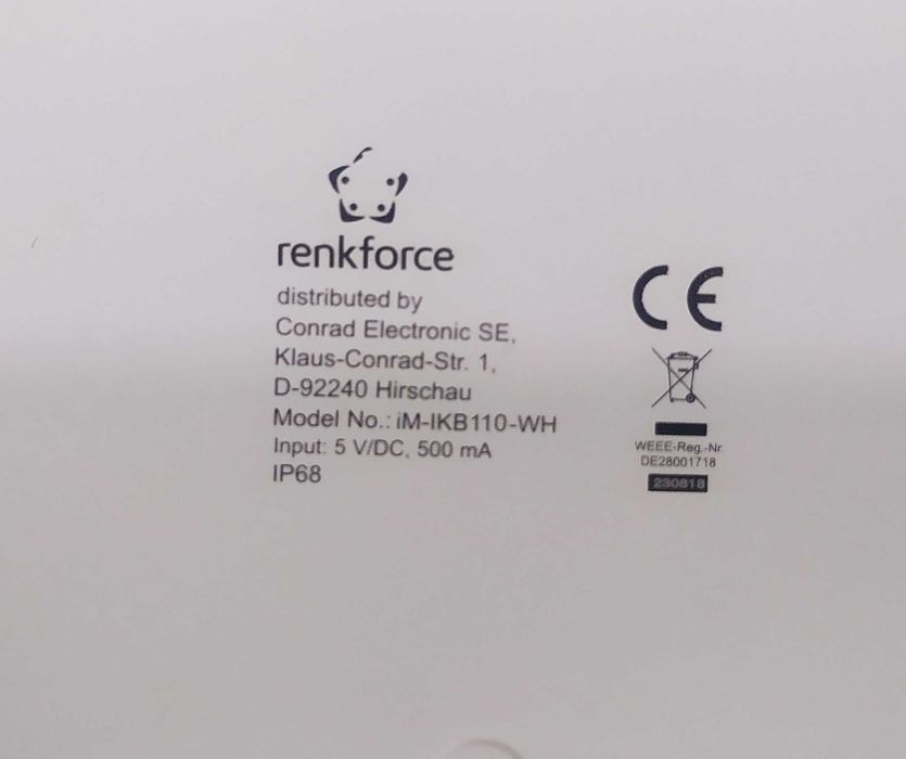 Клавіатура Renkforce iM-IKB110-WH пило вологозахищена IP68 з TouchPad