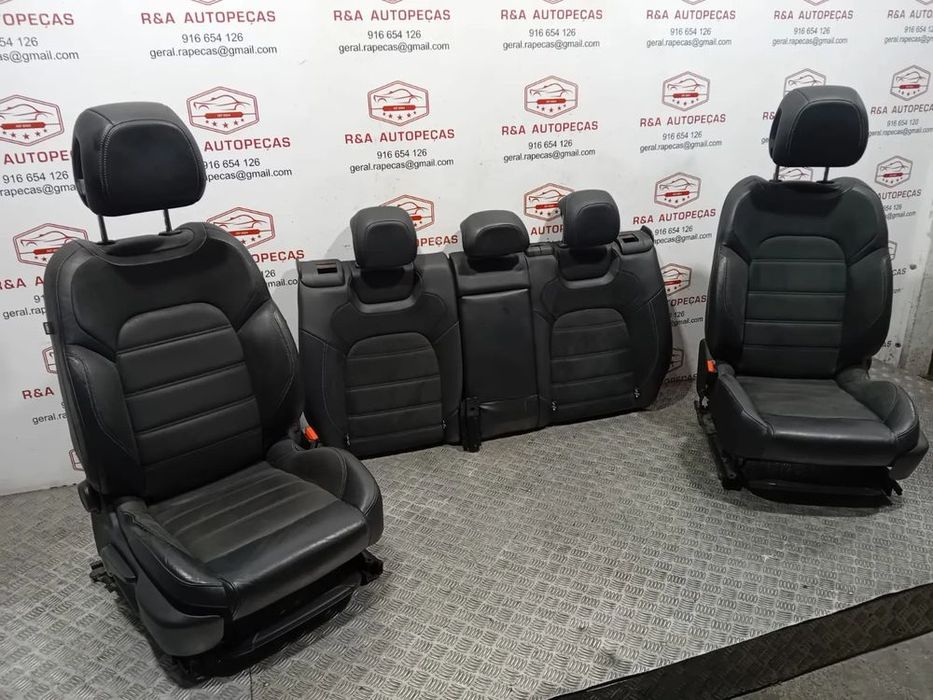 Conjunto de Bancos Citroën Ds5 Elétricos Pele e Alcântara Original