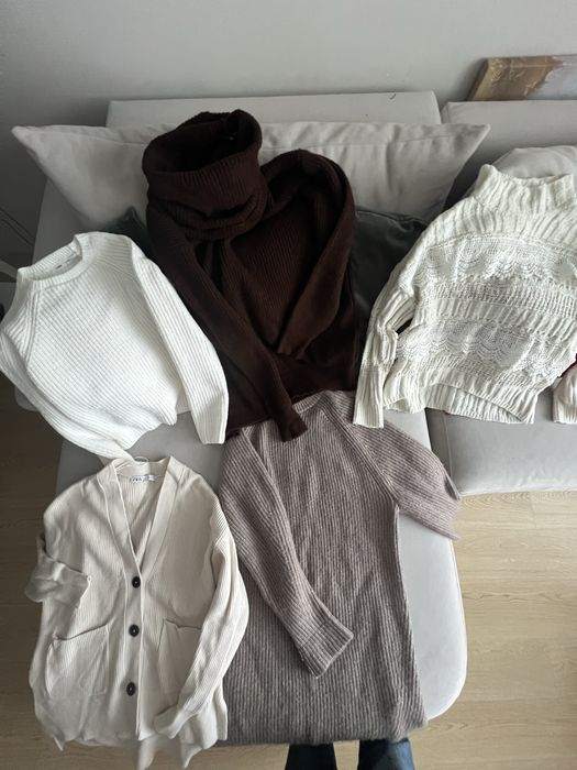 Zestaw zimowych swetrów H&M Zara Sinsay S/M 5 sztuk