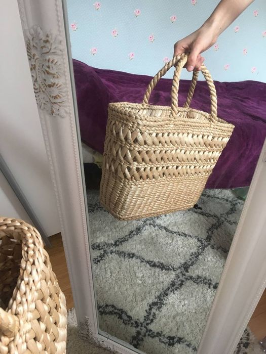 Плетена корзина сумка ручної роботи із рогози аїр рогозоплетіння кошик
