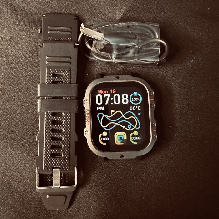 Smartwatch Desportivo HD 2.1” com Chamadas Bluetooth, IP68 e Monitorização Completa