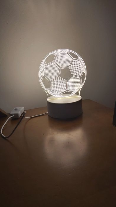 Candeeiro Led formato de bola
