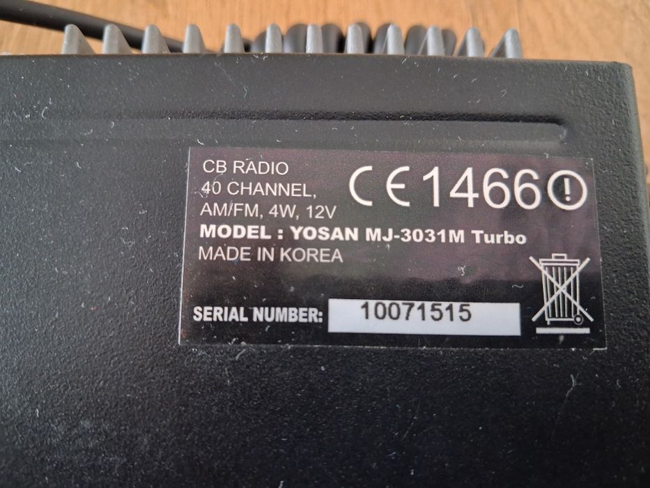 Cb radio yosan mj-3031m turbo