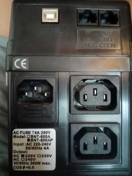 Бесперебойное ИБП Powercom BNT-600AP