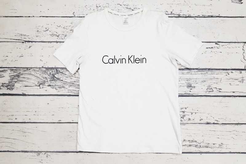 Calvin Klein * koszulka * logo * biała * męska * M
