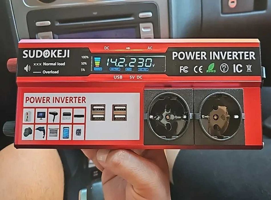 Инвертор SUDOKEJI 4000W Преобразователь напряжения на 220 вольт 4000W