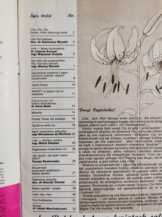 Kwiaty Nr 1/1989 - czasopismo