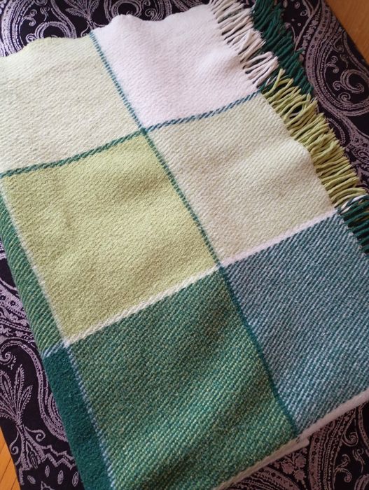 Плед, Vladi,зелений,  вовна, 140*190см