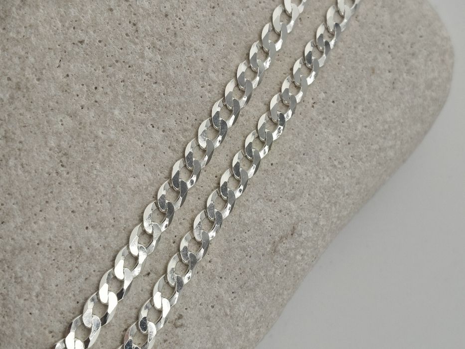 Srebrny Łańcuszek Pancerka 50cm Pr.925 Nowy