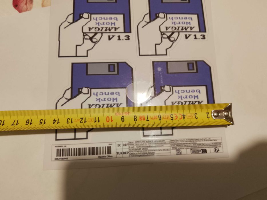 zestaw 4 nowe naklejki amiga dyskietka retro