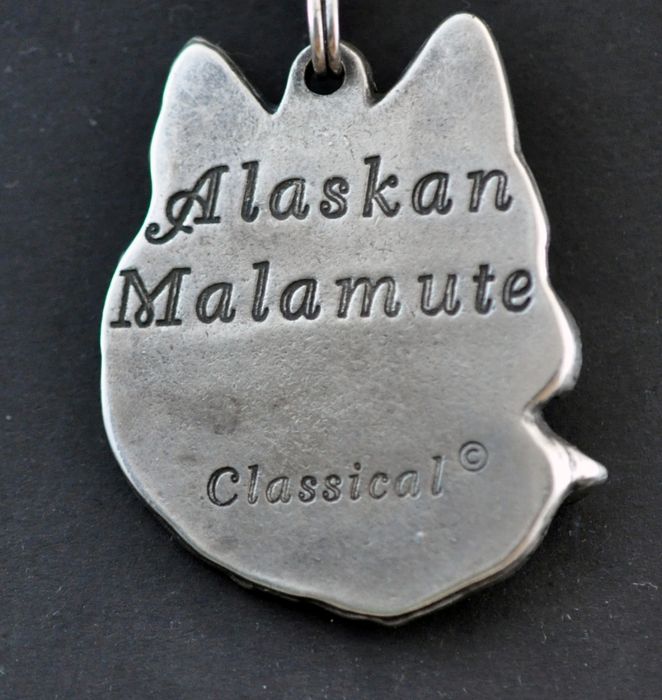 Alaskan Malamute posrebrzany naszyjnik na łańcuszki Art-Dog