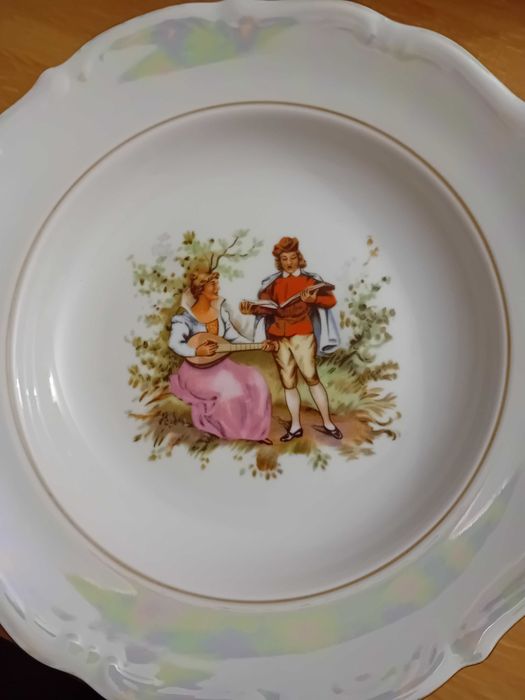Porcelana Wałbrzych Miłość Wiedeńska 12 talerzy głębokich