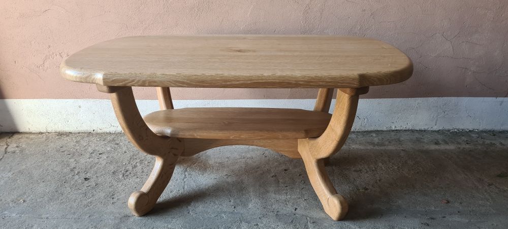 Masywna Ława Dębowa Dwublatowa