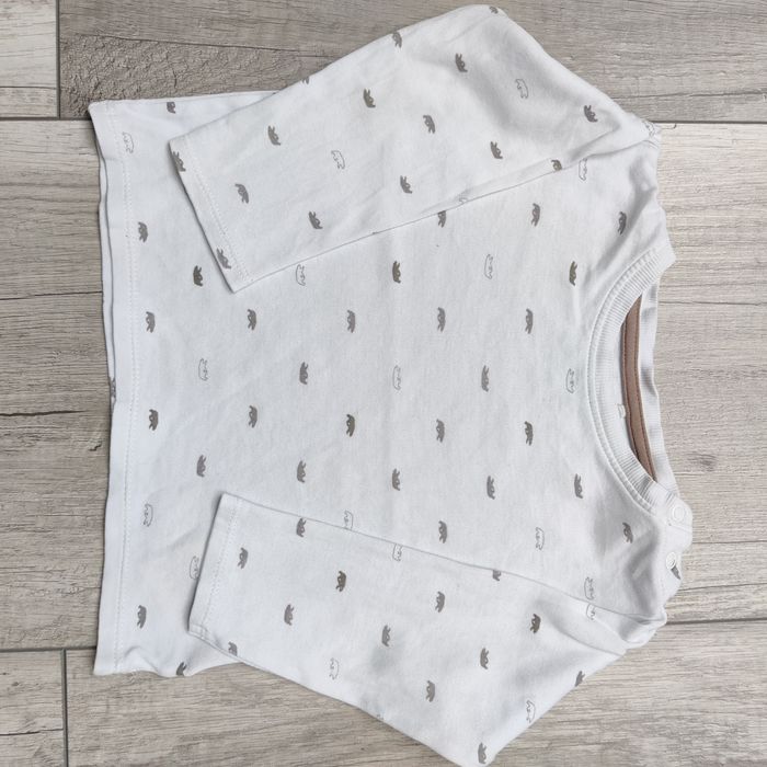 Biała bluzka chłopięca na długi rękaw, longsleeve, rozmiar 92