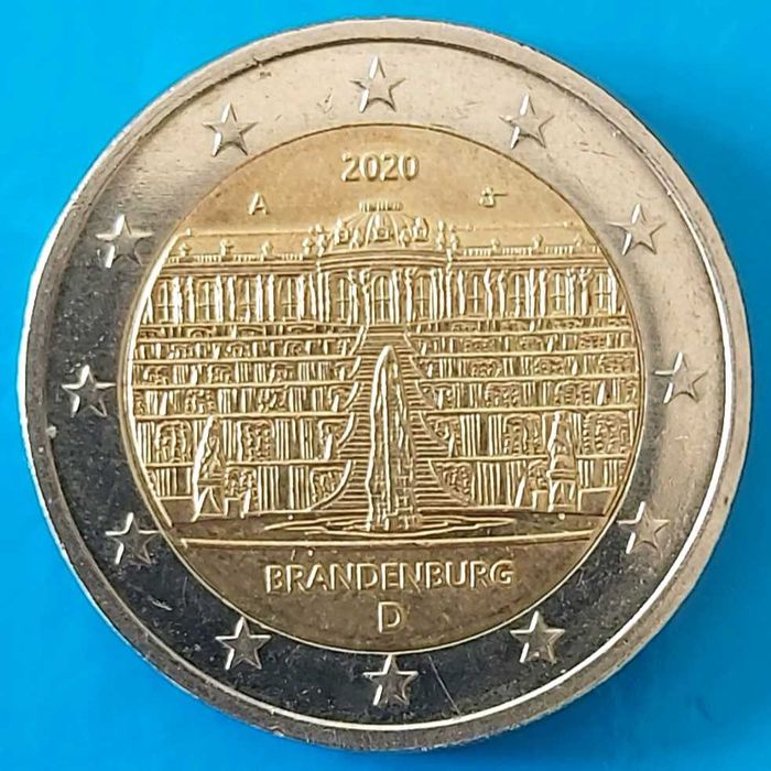2 Euro Coin 2020 G, Germany, Sanssouci Palace