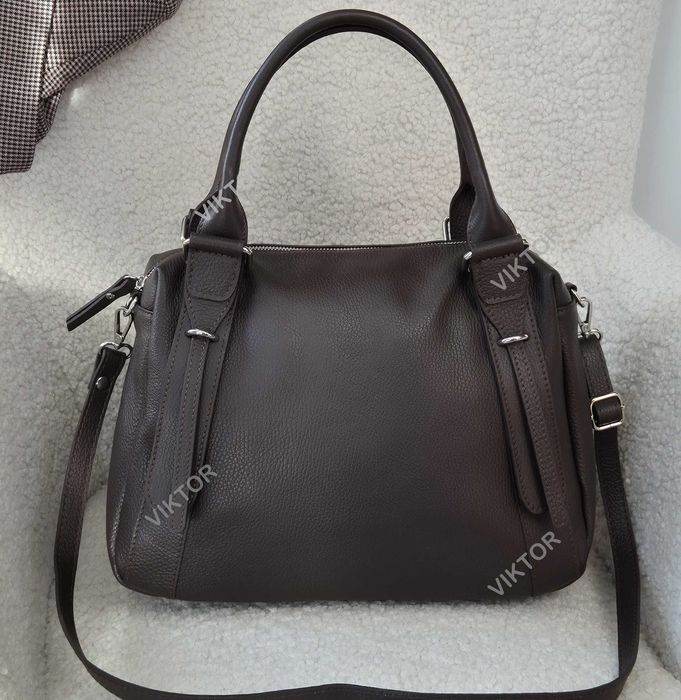 Кожаная женская сумка. А4. Итальянская большая. Шкіряна сумка