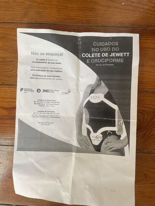 Colete Ortopédico Jewett  Novo