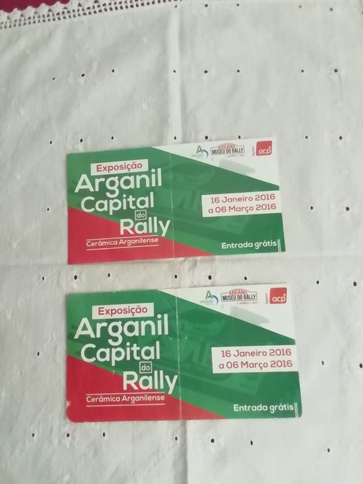 Bilhetes Exposição Rally de Arganil 2016