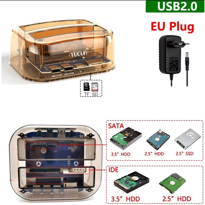 Leitor de discos rígidos e cartões de memória