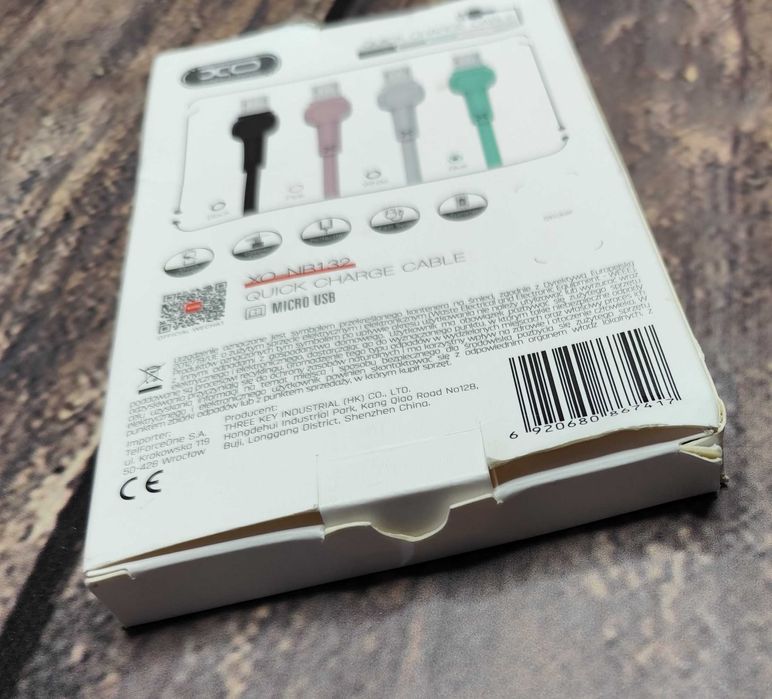 Kabel USB - microUSB typ B XO 1 m