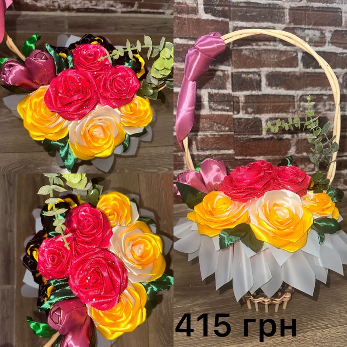 Квіти з атласу , атласна стрічка