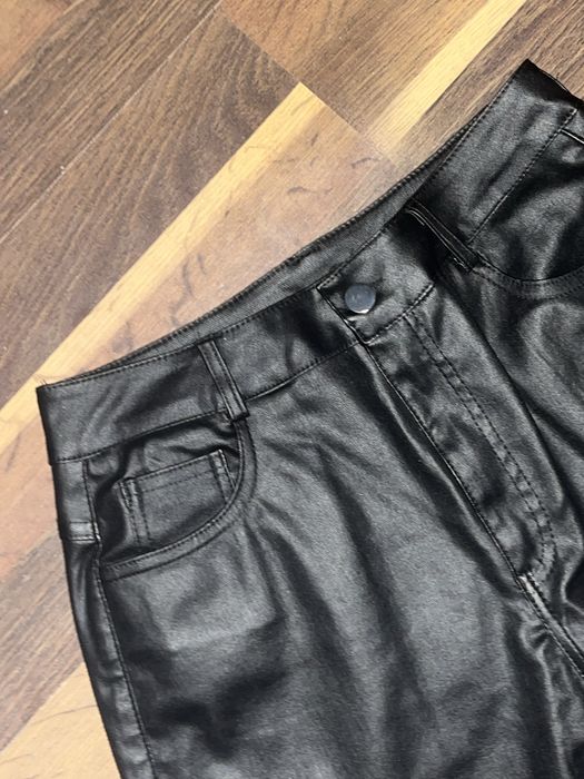 кожанные штаны широкие