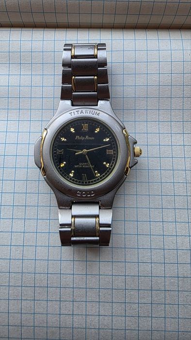 Кварцевые Часы Philip Persio Titanium Gold