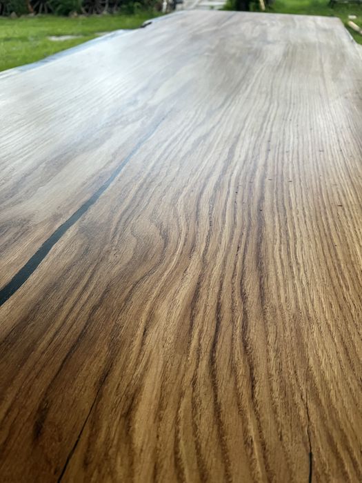Stół LOFT jednolity blat DĘBOWY grubość 6 cm 180x80-90cm