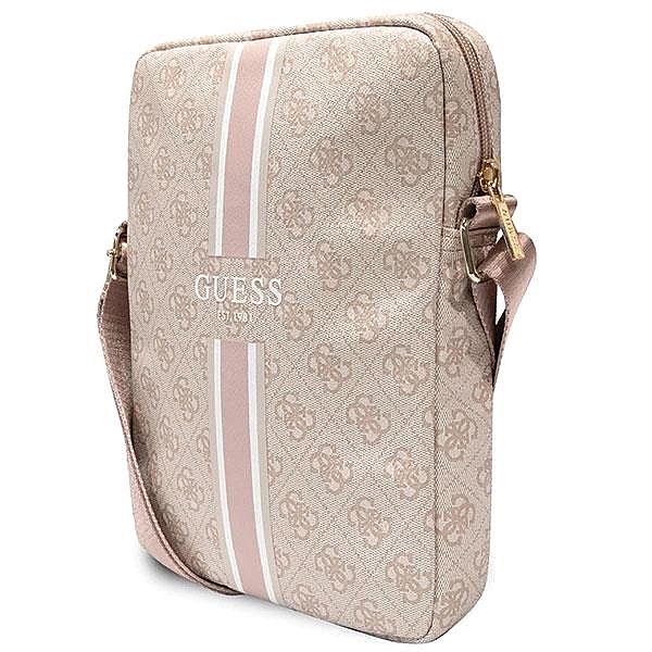 Torba Guess 4G Stripes na tablet 10" - różowa