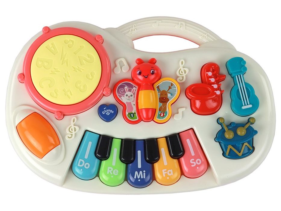 Pianinko Edukacyjne Klawisze Instrumenty Motylki Panel Edukacyjny