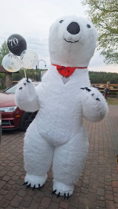 Duzy Biały Miś "MIŚ RYŚ"