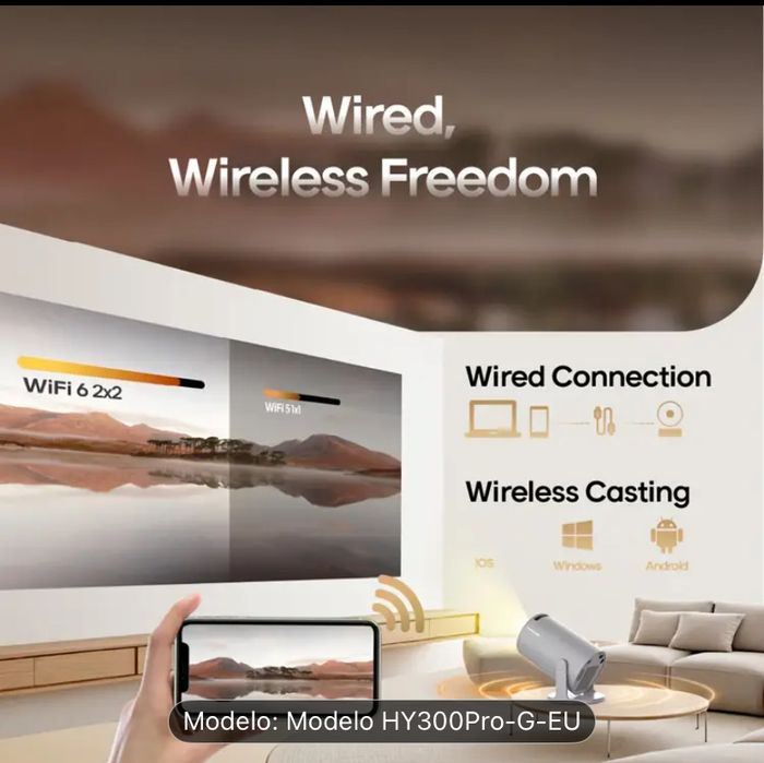 Projetor Com Android - MAGCUBIC HY300 Pro