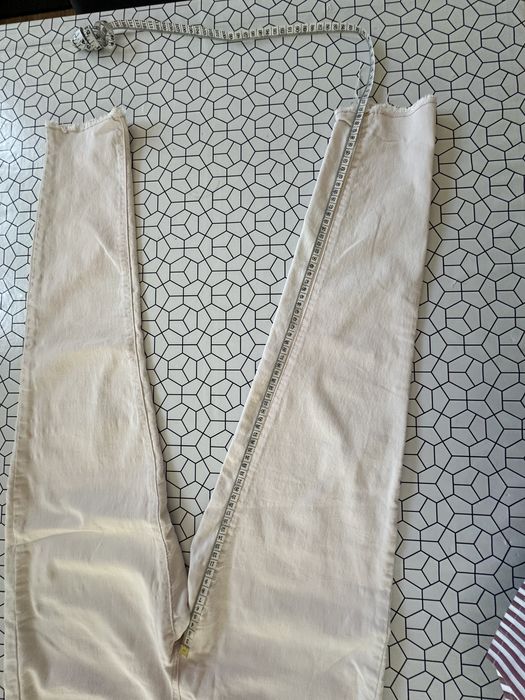 Spodnie rurki pudrowy róż, rozmiar 42 — stan dobry
