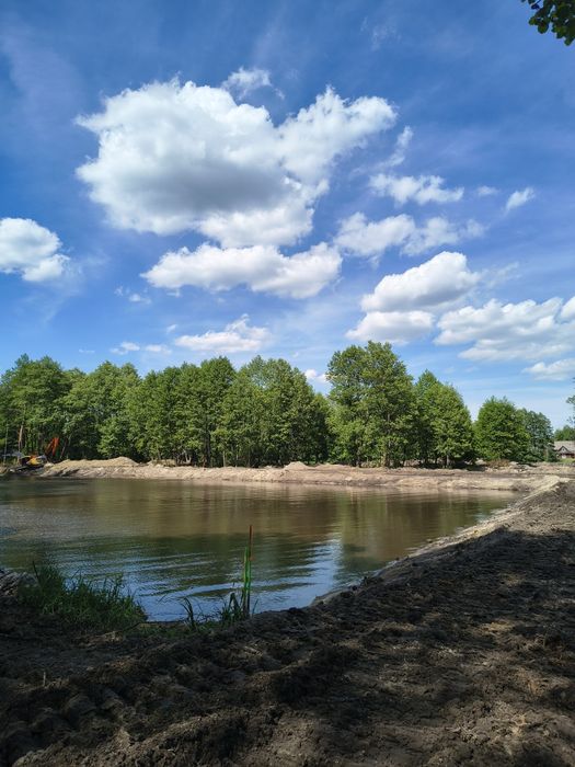 Kopanie i odmulanie stawów, koparkami z długim ramieniem