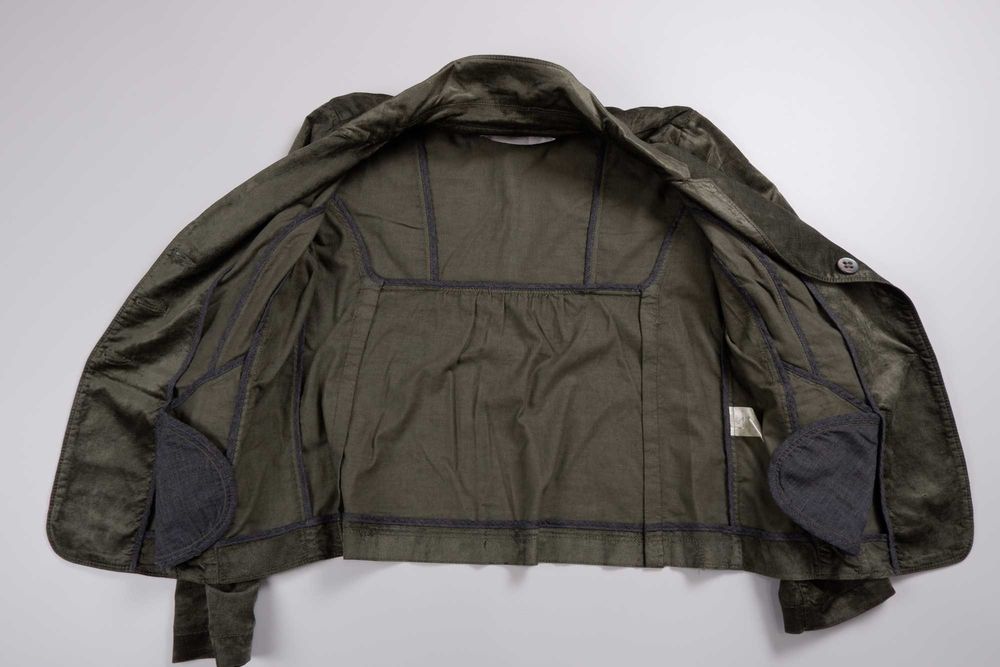 Пиджак SCHUMACHER L/XL женский хаки велюровый бархат max mara