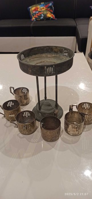 Stare koszyczki do szklanek, podstakanniki argentor WMF