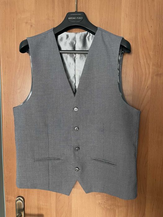 Kamizelka garniturowa szara stalowana rozm L