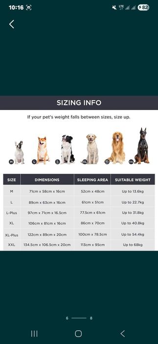 Bedsure Orthopaedic Dog Bed, Ergonomiczna sofa dla psa 71 x 58 cm