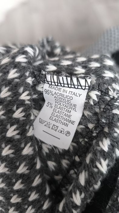 Sweter damski sweterek biało szary M 38 L 40 tunika