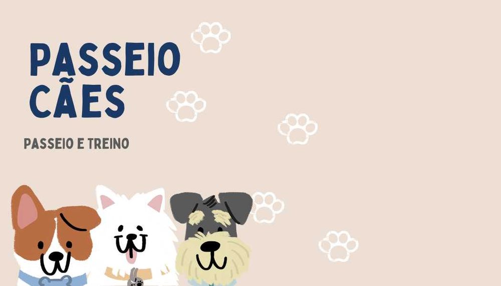 Passeio e treino o seu patudo