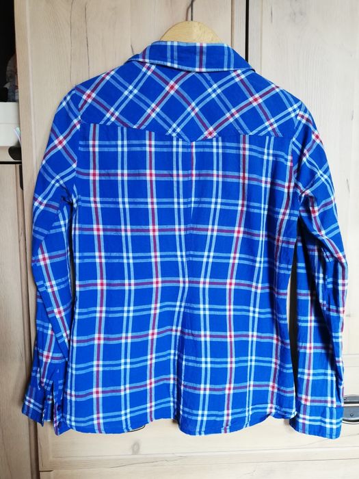 Koszula w kratę z długim rękawem rozm. M/L