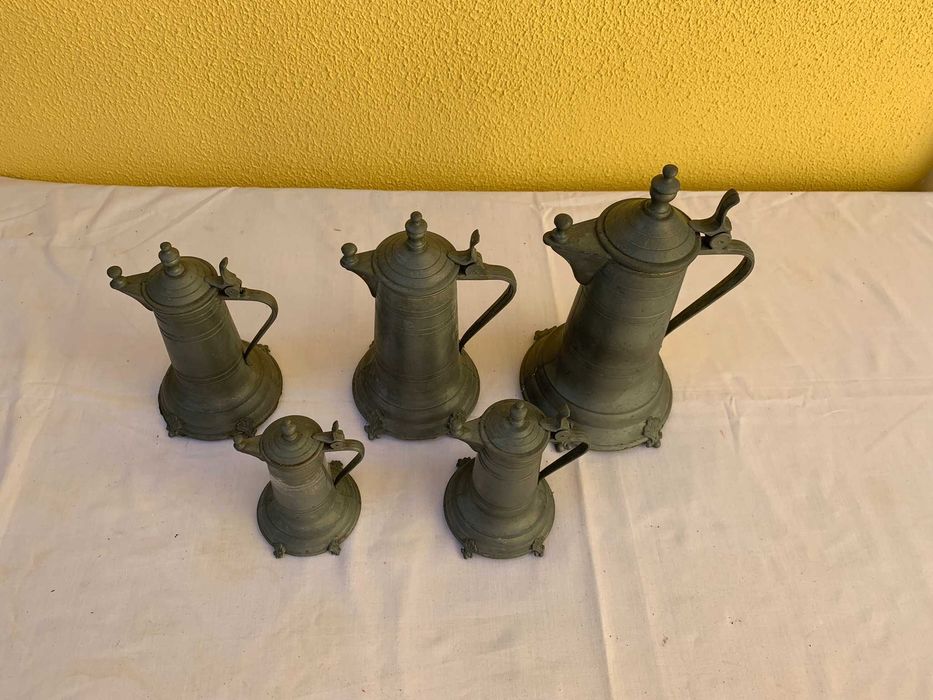 Conjunto Antigo em Estanho – 5 Peças | Proveniente Paises Baixos